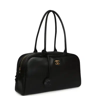 Chanel Chanel Large "Perfect Bowling" Bag Black Calfskin Gold Hardware | Thumbnail 2