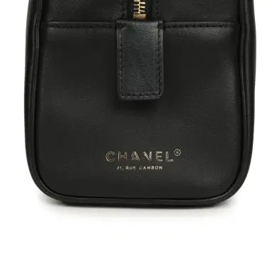 Chanel Chanel Large "Perfect Bowling" Bag Black Calfskin Gold Hardware | Thumbnail 8