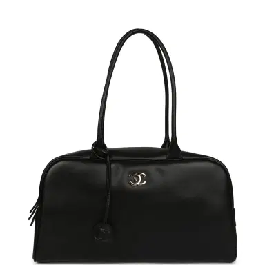 Chanel Chanel Large "Perfect Bowling" Bag Black Calfskin Gold Hardware | Thumbnail 1