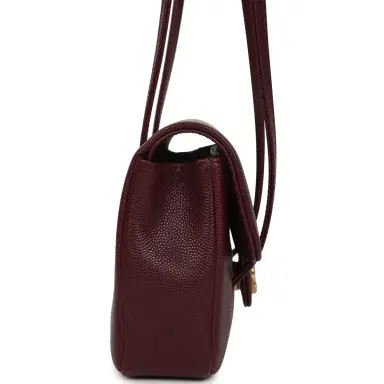 Chanel Chanel Mini Preppy Coco Clutch with Straps Dark Burgundy Shiny Caviar Brushed Gold Hardware | Thumbnail 3