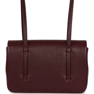 Chanel Chanel Mini Preppy Coco Clutch with Straps Dark Burgundy Shiny Caviar Brushed Gold Hardware | Thumbnail 4