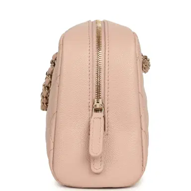 Chanel Chanel Small Bowling Clutch with Chain Straps Pink Shiny Caviar Light Gold Hardware | Thumbnail 3 Chanel Chanel Small Bowling Clutch with Chain Straps Pink Shiny Caviar Light Gold Hardware | Thumbnail 3