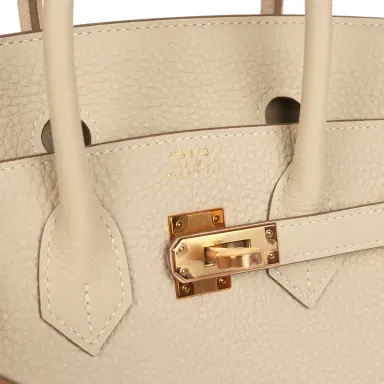 HERMÈS Hermes Birkin 25 Craie Togo Rose Gold Hardware | Thumbnail 7 HERMÈS Hermes Birkin 25 Craie Togo Rose Gold Hardware | Thumbnail 7