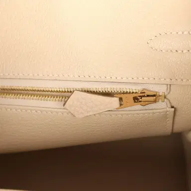 HERMÈS Hermes Birkin 25 Craie Togo Rose Gold Hardware | Thumbnail 9 HERMÈS Hermes Birkin 25 Craie Togo Rose Gold Hardware | Thumbnail 9