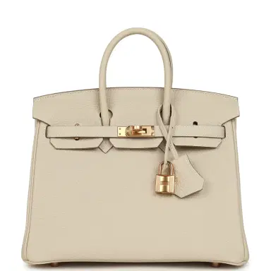 HERMÈS Hermes Birkin 25 Craie Togo Rose Gold Hardware | Thumbnail 1 HERMÈS Hermes Birkin 25 Craie Togo Rose Gold Hardware | Thumbnail 1