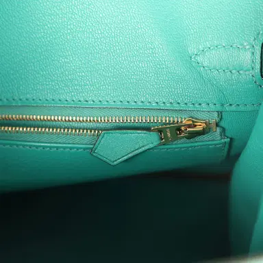 HERMÈS Hermes Birkin 25 Vert Verone Ostrich Gold Hardware | Thumbnail 9