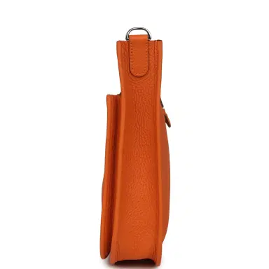 HERMÈS Hermes Evelyne 23 Orange Clemence Palladium Hardware | Thumbnail 3 HERMÈS Hermes Evelyne 23 Orange Clemence Palladium Hardware | Thumbnail 3