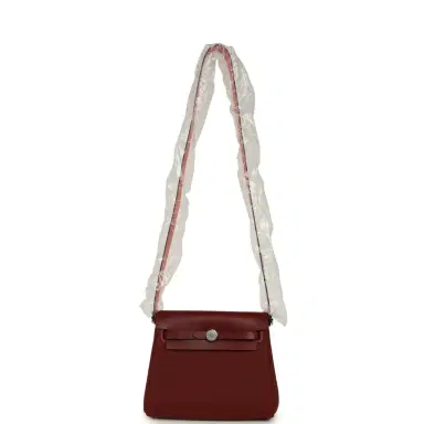 HERMÈS Hermes Herbag Zip 20 Mini Rouge H Toile Militaire Canvas and Vache Hunter Palladium Hardware | Thumbnail 7 HERMÈS Hermes Herbag Zip 20 Mini Rouge H Toile Militaire Canvas and Vache Hunter Palladium Hardware | Thumbnail 7