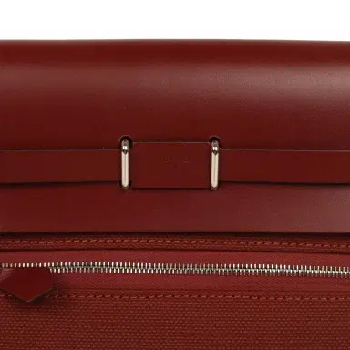 HERMÈS Hermes Herbag Zip 20 Mini Rouge H Toile Militaire Canvas and Vache Hunter Palladium Hardware | Thumbnail 9 HERMÈS Hermes Herbag Zip 20 Mini Rouge H Toile Militaire Canvas and Vache Hunter Palladium Hardware | Thumbnail 9