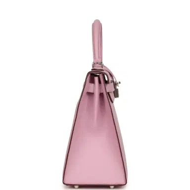 HERMÈS Hermes Kelly Sellier 28 Mauve Sylvestre Epsom Palladium Hardware | Thumbnail 3 HERMÈS Hermes Kelly Sellier 28 Mauve Sylvestre Epsom Palladium Hardware | Thumbnail 3