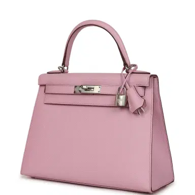 HERMÈS Hermes Kelly Sellier 28 Mauve Sylvestre Epsom Palladium Hardware | Thumbnail 5 HERMÈS Hermes Kelly Sellier 28 Mauve Sylvestre Epsom Palladium Hardware | Thumbnail 5