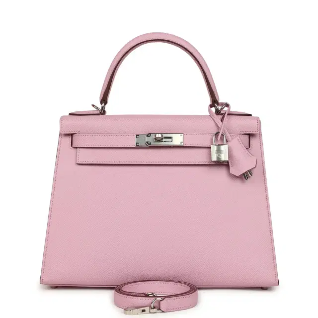 hermes Hermes Kelly Sellier 28 Mauve Sylvestre Epsom Palladium Hardware