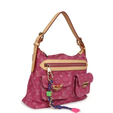 Louis Vuitton Louis Vuitton Baggy NM Fuchsia Denim Monogram Gold Hardware | Thumbnail 2 Louis Vuitton Louis Vuitton Baggy NM Fuchsia Denim Monogram Gold Hardware | Thumbnail 2