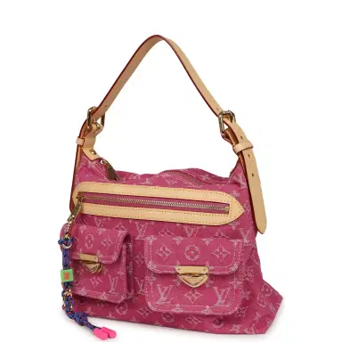 Louis Vuitton Louis Vuitton Baggy NM Fuchsia Denim Monogram Gold Hardware | Thumbnail 5 Louis Vuitton Louis Vuitton Baggy NM Fuchsia Denim Monogram Gold Hardware | Thumbnail 5