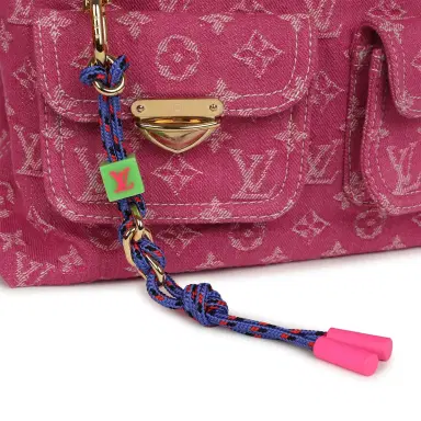 Louis Vuitton Louis Vuitton Baggy NM Fuchsia Denim Monogram Gold Hardware | Thumbnail 7 Louis Vuitton Louis Vuitton Baggy NM Fuchsia Denim Monogram Gold Hardware | Thumbnail 7
