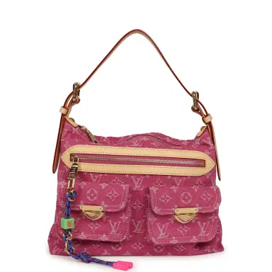 Louis Vuitton Louis Vuitton Baggy NM Fuchsia Denim Monogram Gold Hardware | Thumbnail 1 Louis Vuitton Louis Vuitton Baggy NM Fuchsia Denim Monogram Gold Hardware | Thumbnail 1