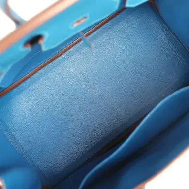 HERMÈS Pre-owned Hermes Birkin 35 Bleu Izmir Epsom Gold Hardware | Thumbnail 8