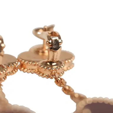 Van Cleef & Arpels Van Cleef & Arpels Magic Alhambra 2 Motif Earrings Carnelian 18K Rose Gold Hardware | Thumbnail 5 Van Cleef & Arpels Van Cleef & Arpels Magic Alhambra 2 Motif Earrings Carnelian 18K Rose Gold Hardware | Thumbnail 5