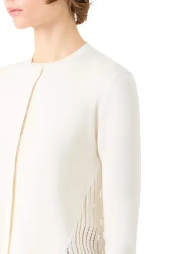 Akris Silk Wave Guipure Lace-Back Cardigan | Thumbnail 5