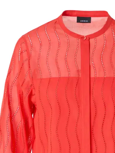 Akris Wave Broderie Anglaise Cotton Voile Blouse | Thumbnail 3 Akris Wave Broderie Anglaise Cotton Voile Blouse | Thumbnail 3