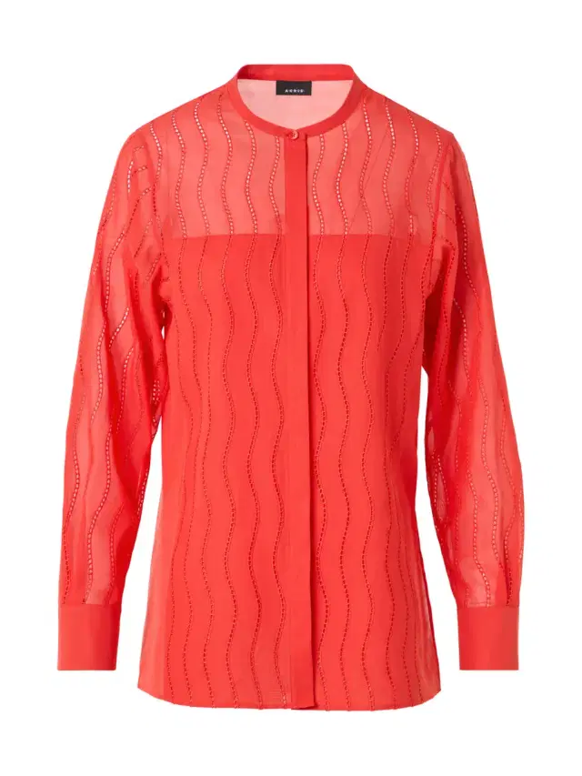 Wave Broderie Anglaise Cotton Voile Blouse