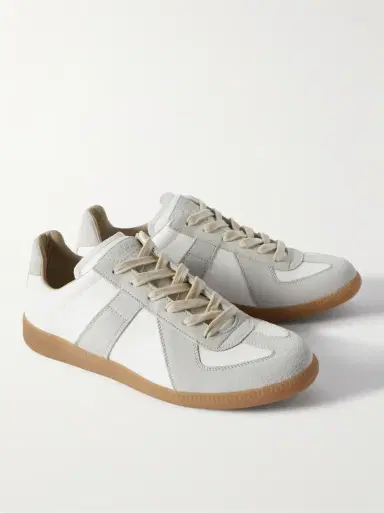 MAISON MARGIELA FINE Replica Leather and Suede Sneakers | Thumbnail 3 MAISON MARGIELA FINE Replica Leather and Suede Sneakers | Thumbnail 3
