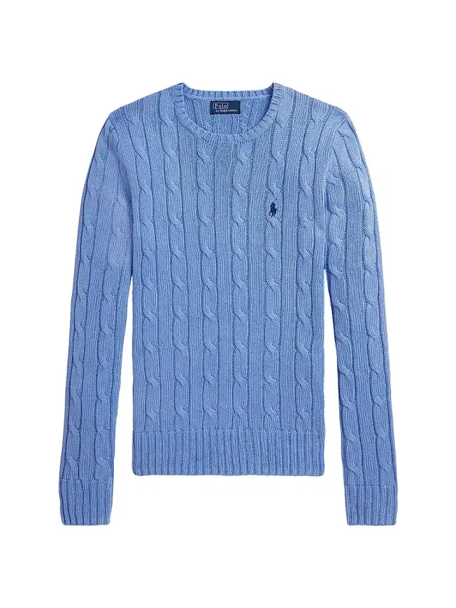 Polo Ralph Lauren Women's Cable-Knit Pima Cotton Sweater - New Litchfield Blue