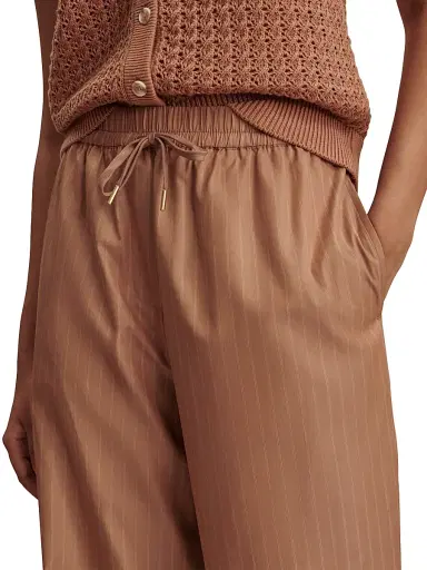 Varley Women's Rowan Striped Cotton High-Rise Straight-Leg Pants | Thumbnail 6