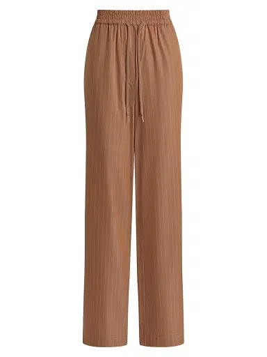 Varley Women's Rowan Striped Cotton High-Rise Straight-Leg Pants | Thumbnail 1