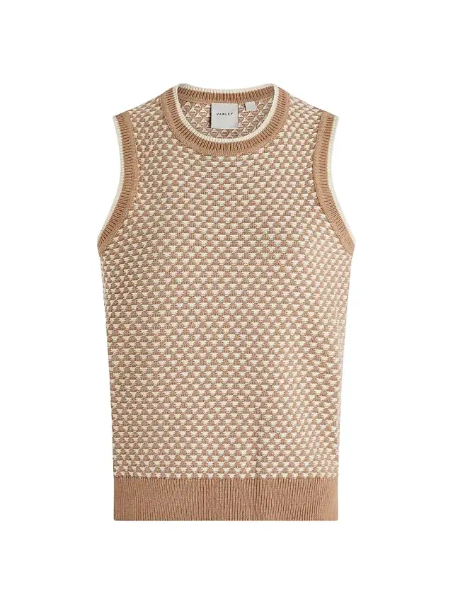 Varley Women's Jenson Stitch Knit Cotton Tank - Light Taupe