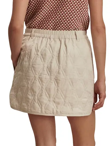 Varley Women's Florin Quilted Miniskirt - Oat Milk - Size XS | Thumbnail 5