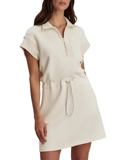 Varley Women's Avaya Half-Zip Minidress - Pristine | Thumbnail 2