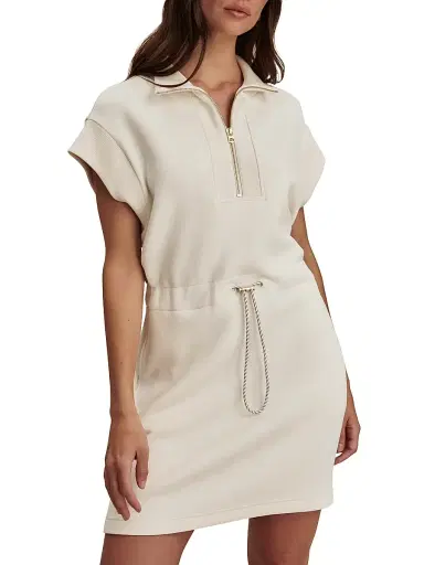 Varley Women's Avaya Half-Zip Minidress - Pristine | Thumbnail 4
