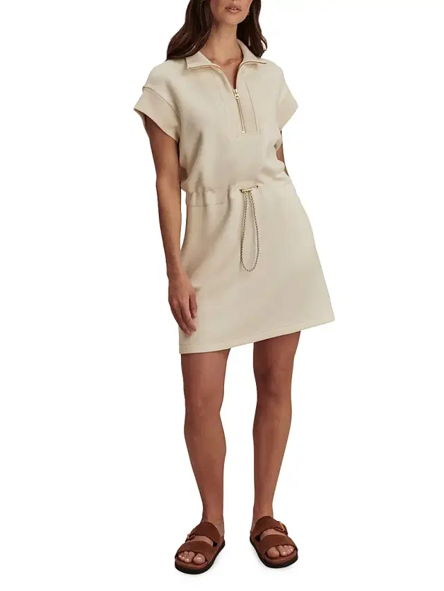 Women's Avaya Half-Zip Minidress - Pristine