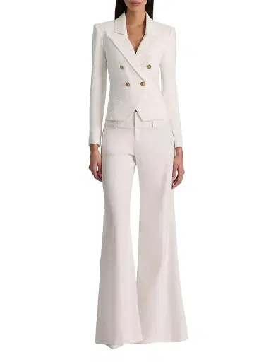 Alice + Olivia Women's Sable Double-Breasted Crop Blazer - Off White - Size 8 | Thumbnail 2 Alice + Olivia Women's Sable Double-Breasted Crop Blazer - Off White - Size 8 | Thumbnail 2
