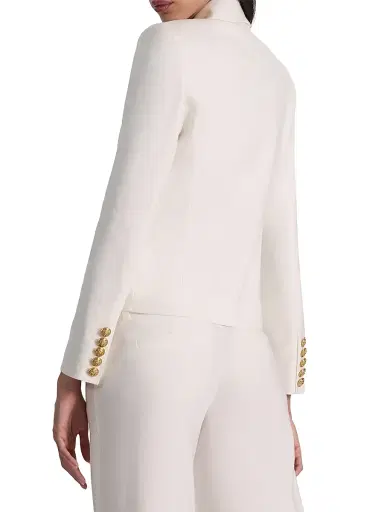 Alice + Olivia Women's Sable Double-Breasted Crop Blazer - Off White - Size 8 | Thumbnail 5 Alice + Olivia Women's Sable Double-Breasted Crop Blazer - Off White - Size 8 | Thumbnail 5
