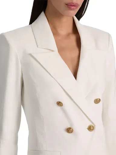 Alice + Olivia Women's Sable Double-Breasted Crop Blazer - Off White - Size 8 | Thumbnail 6 Alice + Olivia Women's Sable Double-Breasted Crop Blazer - Off White - Size 8 | Thumbnail 6