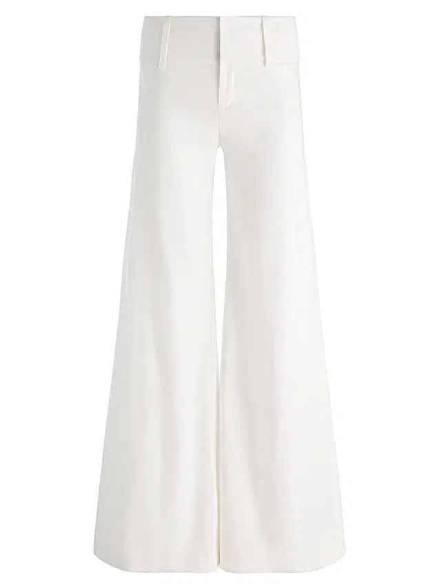 Women's Olivia Wide-Leg Flare Pants - Off White