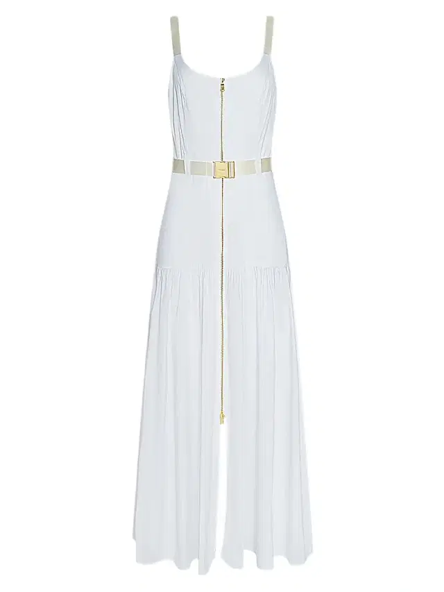 L'AGENCE Women's Rima Cotton-Blend Maxi Dress - White
