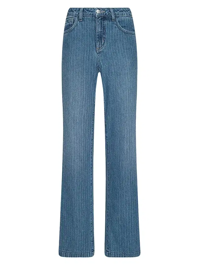 L'AGENCE Women's Joanne Raw Denim Low-Rise Jeans - Carmel
