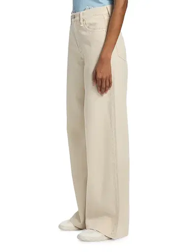 rag & bone Women's Featherweight Sofie Wide-Leg Jeans - Sand Stone | Thumbnail 4 rag & bone Women's Featherweight Sofie Wide-Leg Jeans - Sand Stone | Thumbnail 4