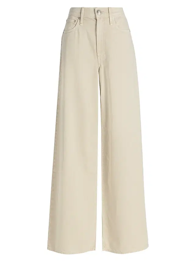 rag & bone Women's Featherweight Sofie Wide-Leg Jeans - Sand Stone