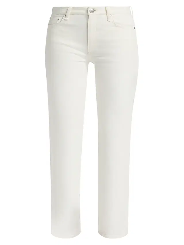 rag & bone Women's Harlow Straight-Leg Ankle Jeans - White