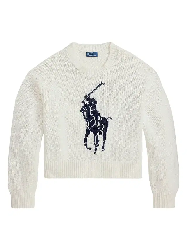 Polo Ralph Lauren Women's Logo-Knit Cotton Sweater - White