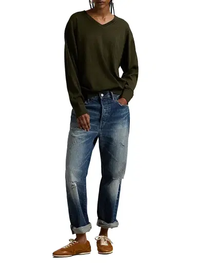 Polo Ralph Lauren Women's Logo-Embroidered Wool Sweater - Harvest Olive | Thumbnail 2