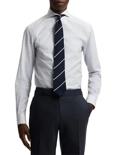 Ralph Lauren Purple Label Men's Keaton Tattersall Cotton Dress Shirt | Thumbnail 3 Ralph Lauren Purple Label Men's Keaton Tattersall Cotton Dress Shirt | Thumbnail 3