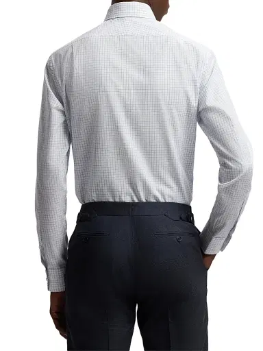 Ralph Lauren Purple Label Men's Keaton Tattersall Cotton Dress Shirt | Thumbnail 5 Ralph Lauren Purple Label Men's Keaton Tattersall Cotton Dress Shirt | Thumbnail 5