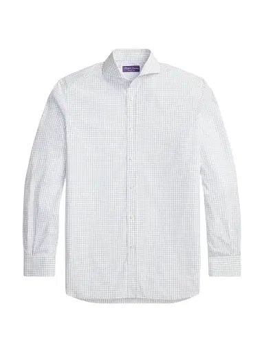 Ralph Lauren Purple Label Men's Keaton Tattersall Cotton Dress Shirt | Thumbnail 1 Ralph Lauren Purple Label Men's Keaton Tattersall Cotton Dress Shirt | Thumbnail 1