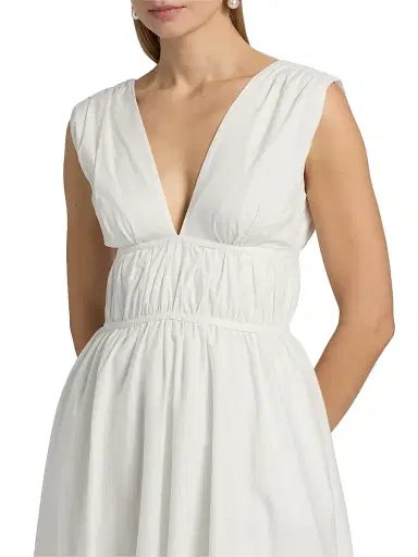 Peixoto Women's Ava Cotton Midi-Dress - White - Size Large | Thumbnail 6 Peixoto Women's Ava Cotton Midi-Dress - White - Size Large | Thumbnail 6