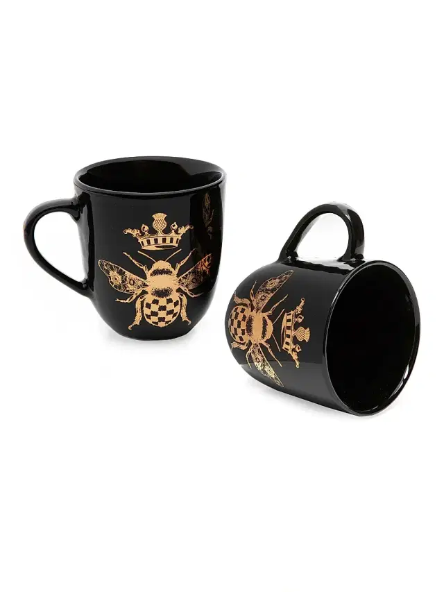 MacKenzie-Childs Queen Bee 2-Piece Mug Set
